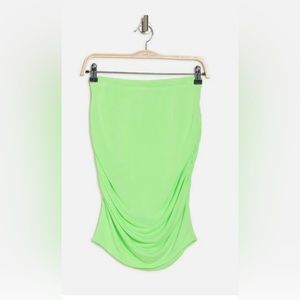 Sundry Womens Ruched Mini Green Pencil Skirt Size 1 (XS) NWT